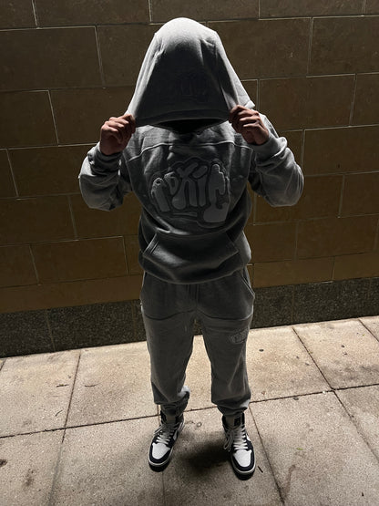 GREY TOXIC TRACKSUIT - WHITE