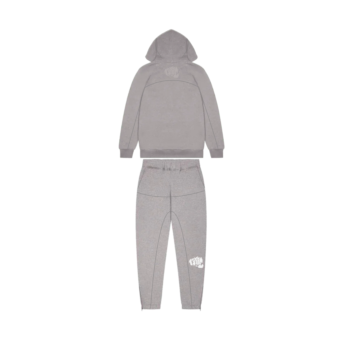 GREY TOXIC TRACKSUIT - WHITE